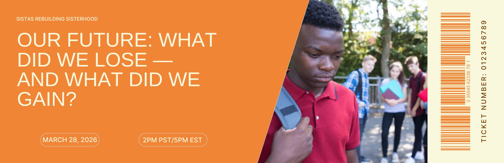 Sistas Rebuilding Sisterhood March 2026 virtual conversation facilitated by Lana Reid exploring Black education, identity, segregated schools, and the legacy of all-Black educators