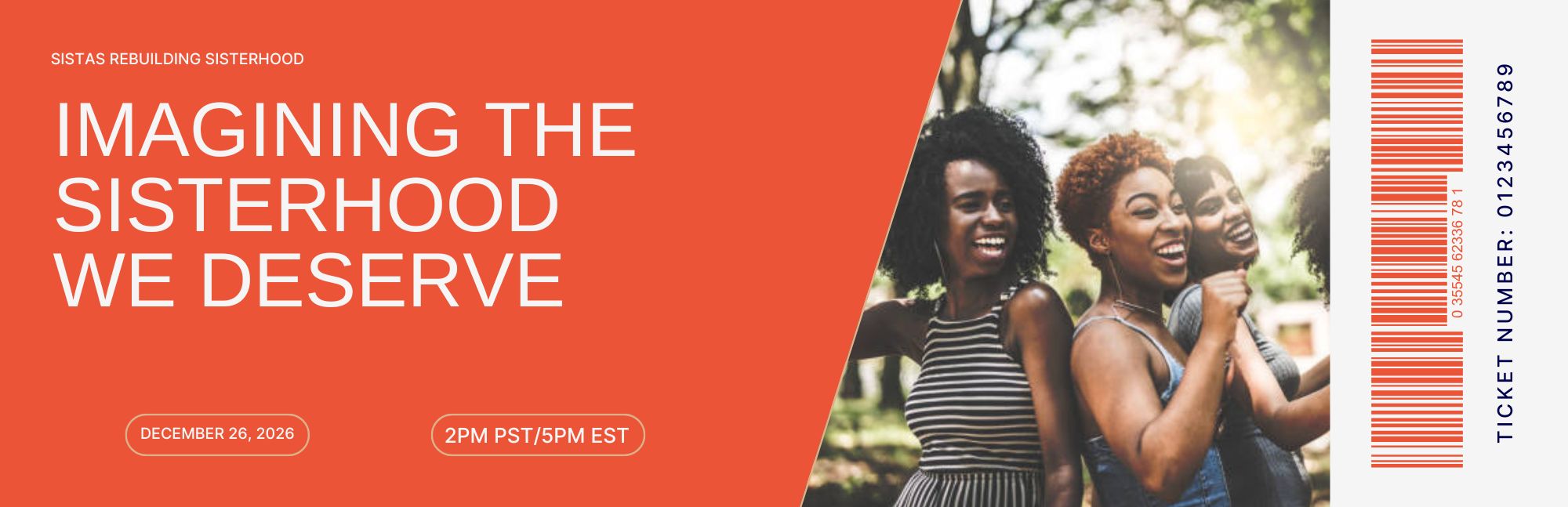 Sistas Rebuilding Sisterhood December 2026 virtual conversation facilitated by Lana Reid exploring forgiveness, accountability, repair, and rebuilding trust among Black women